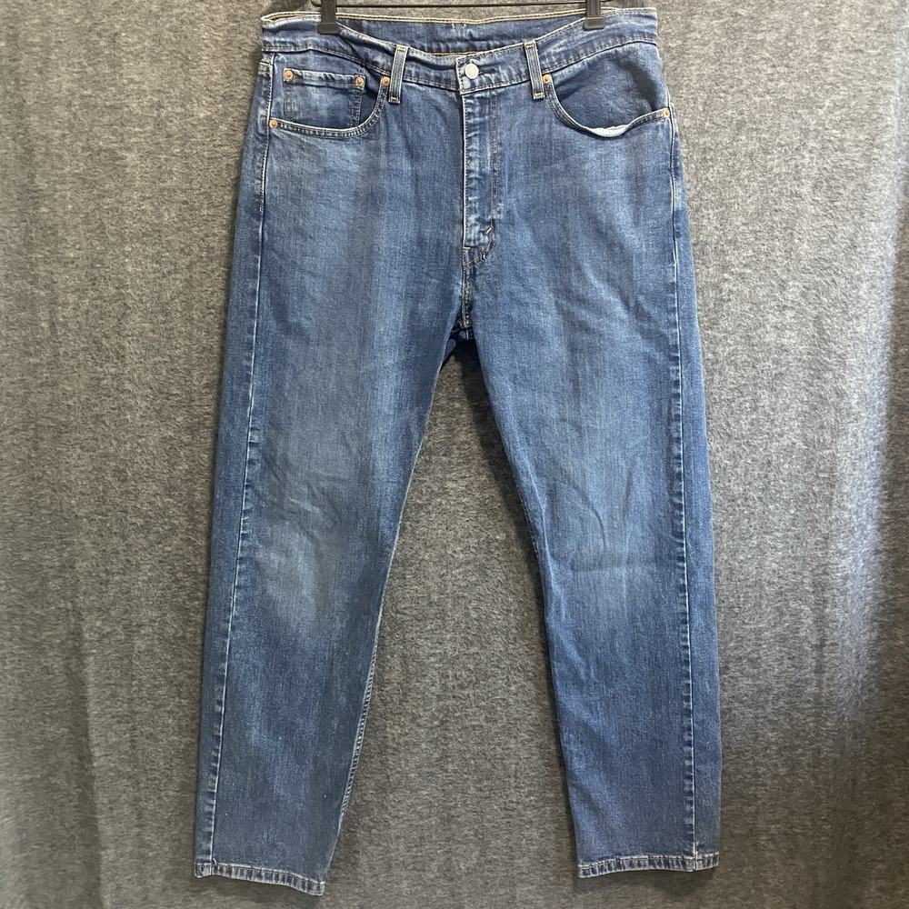 Levis 505 Jeans Mens 36x32 Blue Straight‎ Leg Medium Wash Denim 100% Cotton Work